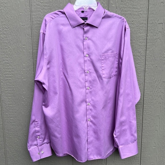 Geoffrey Beene Classic Fit No Iron long Sleeved Dress Shirt Size 18 36/37 - Picture 1 of 15